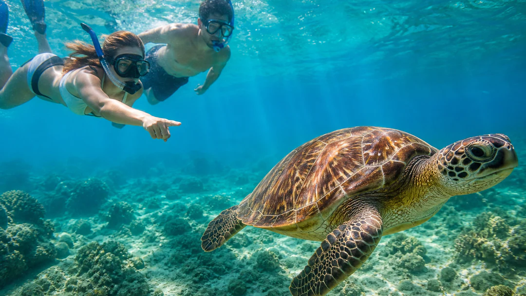 Sea Turtles in Crystal Waters